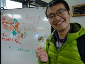 International Student Thankful for Newborn